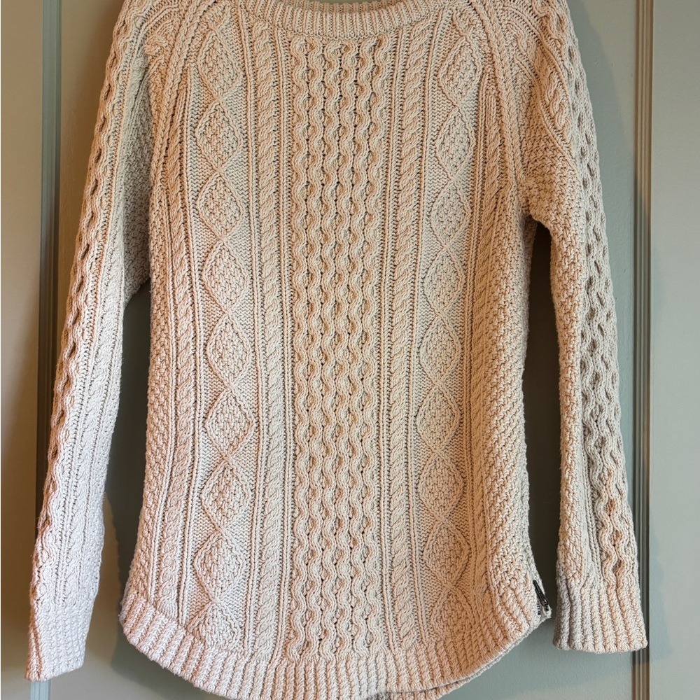 LL Bean tunic fisherman sweater